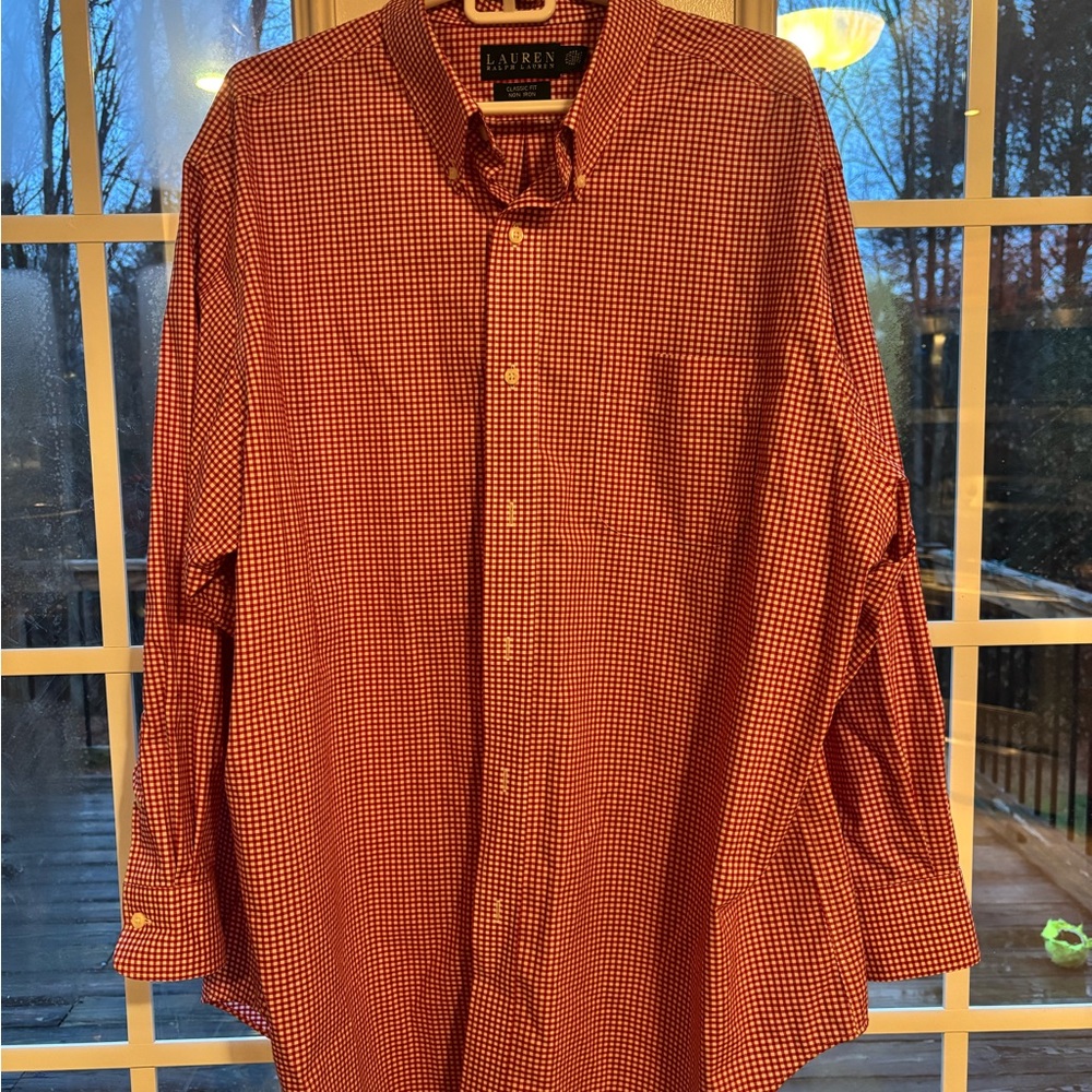 Ralph Lauren Men's Red Gingham Shirt